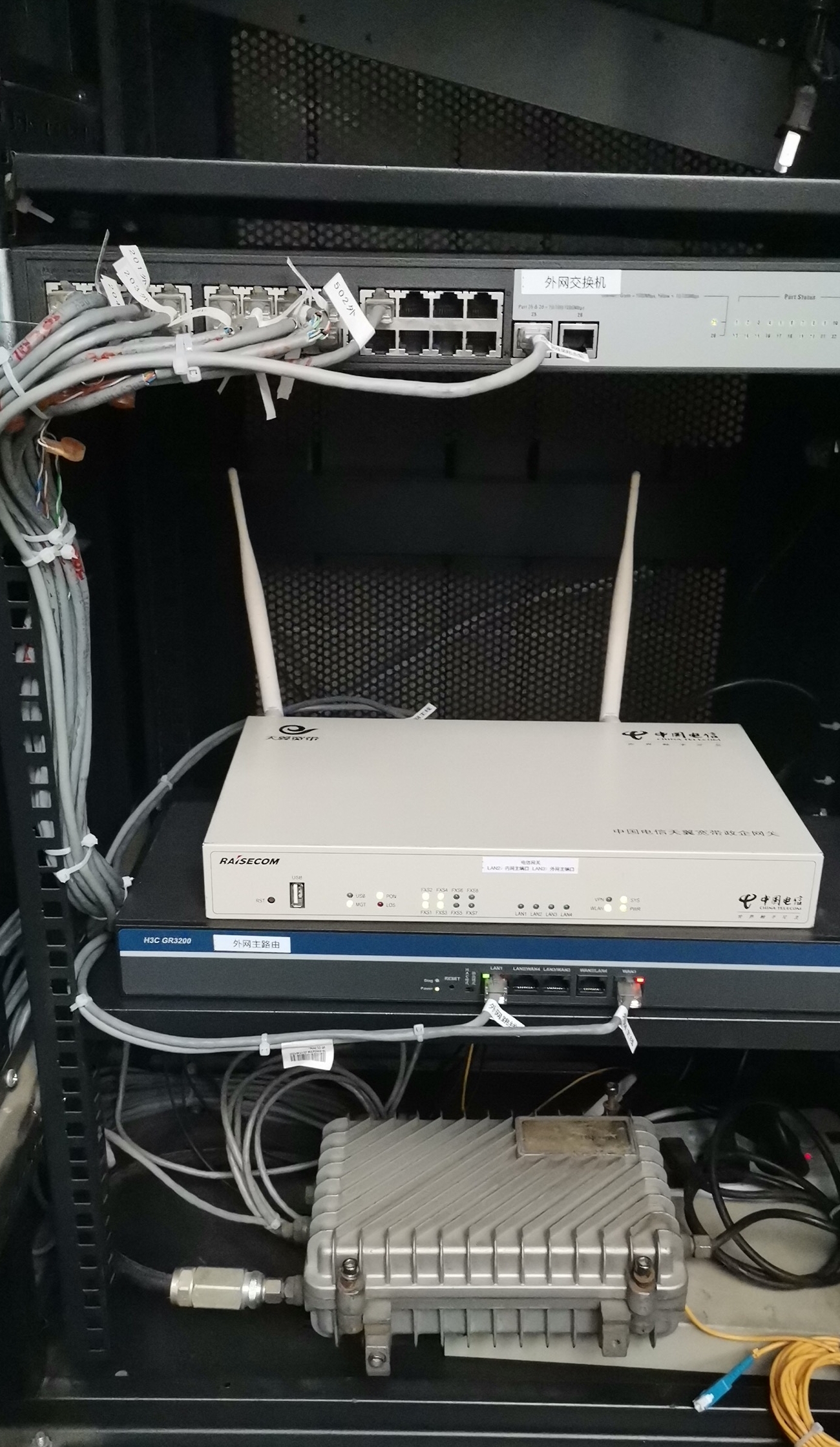 荆州区税务局网线机柜整理